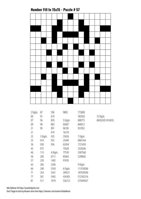 Video game characters this crossword is mainly about various video game characters across various video game formats. Free Downloadable Puzzle Number Fill In 15x15 # 57 ...