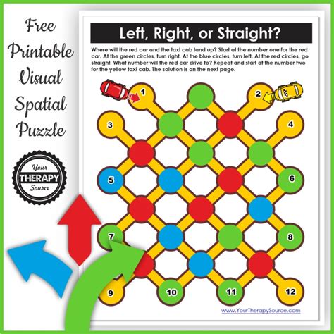 Visual Spatial Reasoning Puzzle Freebie Your Therapy Source