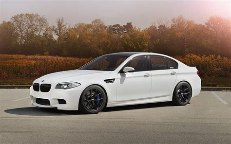 Bmw M5 F10 White Car Bmw Blanc Voiture Fond Décran Hd