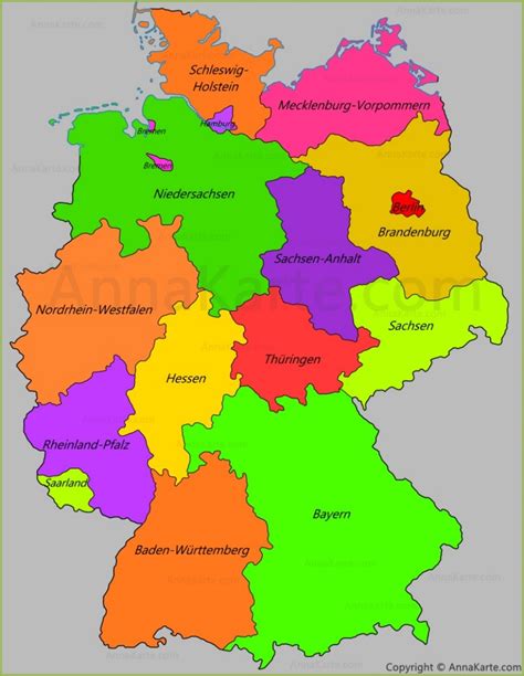 Karte Von Den Bundesländern In Deutschland My blog
