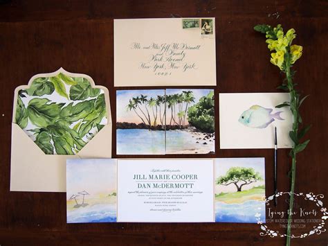 Watercolor Wedding Invitations Hawaii Wedding Invitations | Etsy | Hawaii wedding invitations ...