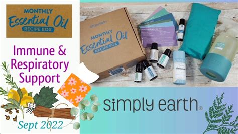 Simply Earth Essential Oil Recipe Box September Support Your