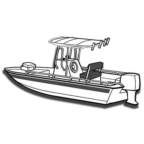 Center Console Fishing Boats Sketch Coloring Page