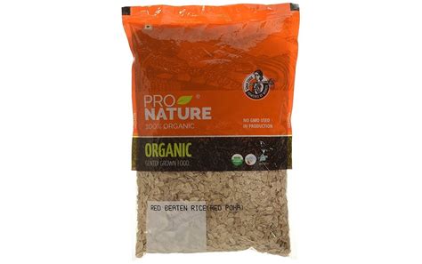 Pro Nature Organic Red Beaten Rice Red Poha Reviews Ingredients