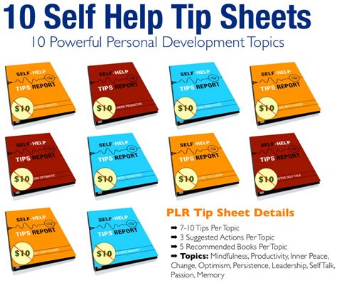 Self Help Tip Sheet 10 Pack Tools For Motivation