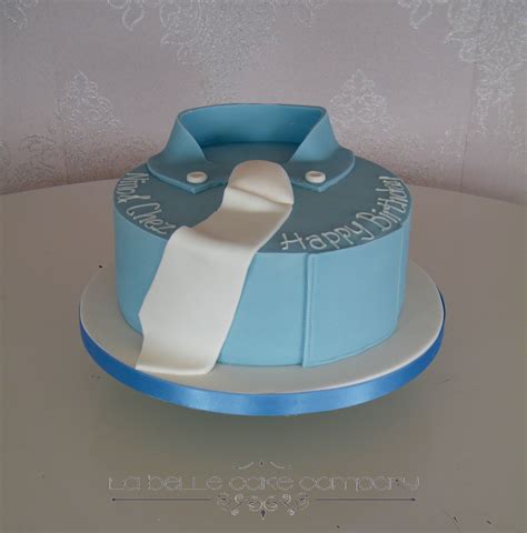 Suit And Tie Blue Birthday Celebration Cake By La Belle Cake Company Based In Bedfordshire
