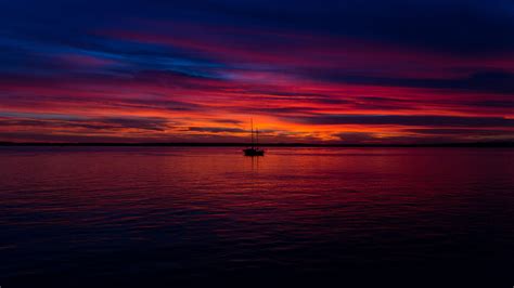 2560x1440 Dark Sunset Ocean 1440p Resolution Hd 4k Wallpapers Images