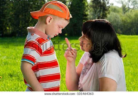 Mother Scolding Her Son Pointed Finger Stock Photo Edit Now 101464363