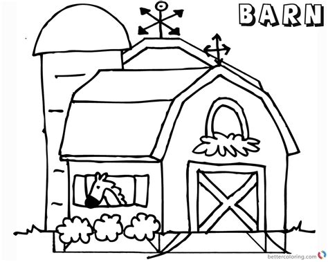 Coloring pages of dog weimaraner (self.coloringpages). Barn Coloring Pages horse in the barn - Free Printable ...