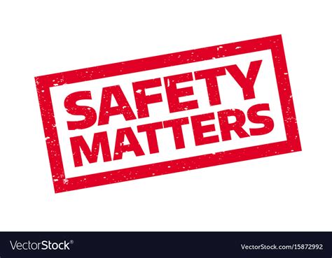 Safety Matters Rubber Stamp Royalty Free Vector Image