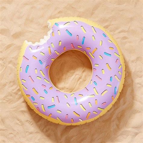summer inspiration feat donuts purple sprinkle donut inner tube pool float from urban