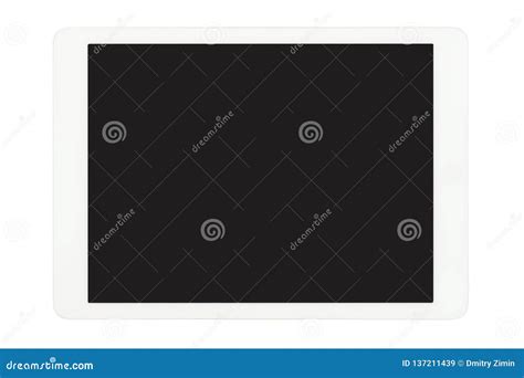 Tablet Computer With Blank Screen Isolated On White Background Stock
