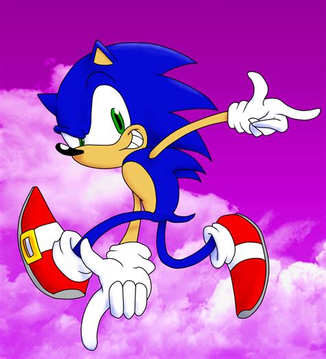 Sonic In His Iconic Adventure Boxart Pose Im Bad With Titles R