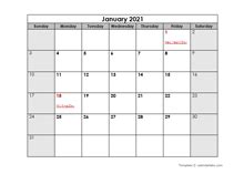 We'd really appreciate a mention or link to 7calendar.com! January 2021 Calendar | CalendarLabs