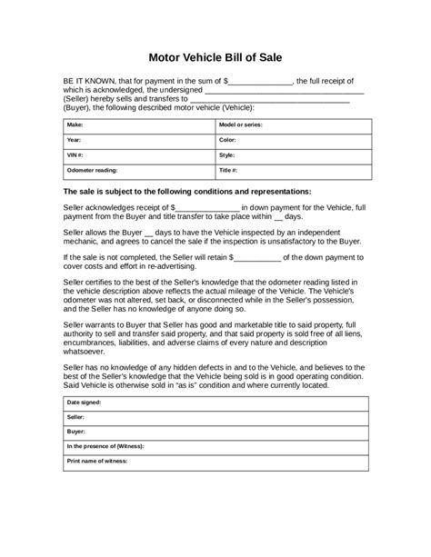 2024 Dmv Bill Of Sale Form Fillable Printable Pdf And Forms Handypdf