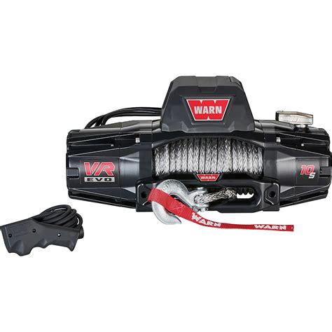 Warn Vr Evo 12 Volt Dc Powered Winch — 10000 Lb Capacity 90ft Synthetic Rope Model Vr Evo