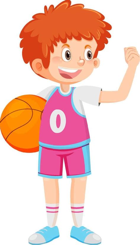 A Boy Playing Basketball Cartoon 7700278 Vector Art At Vecteezy