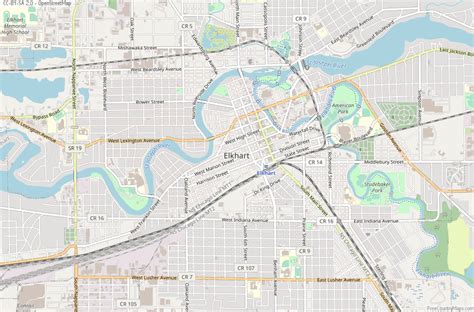 Elkhart Map United States Latitude And Longitude Free Maps