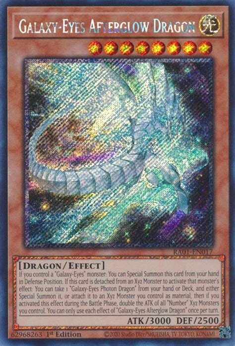 Galaxy Eyes Afterglow Dragon Platinum Secret Rare 25th Anniversary