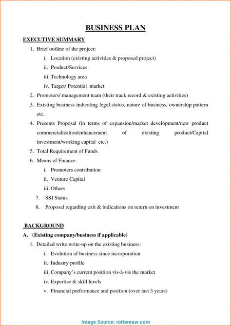 Business Plan Modello Gratis Download A Simple Business Plan Template