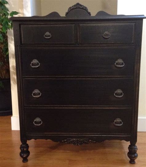 The farmhouse tall dresser features fully finished dovetail drawers with decorative k… black & white wall art. Solid wood antique tall boy dresser. Refinished In black ...