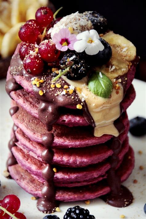 Healthy Pink Pancakes Glutenfree 50 G Oatflour Can Be Substitued