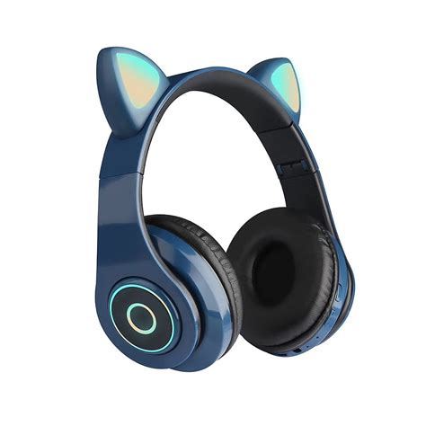 B39 Cute Cat Ear Headset Wireless Bluetooth50 Foldable Gaming