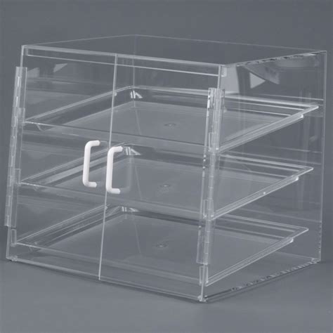 Clear Acrylic Bakery Donut Pastry Display Case With 3 Trayshigh