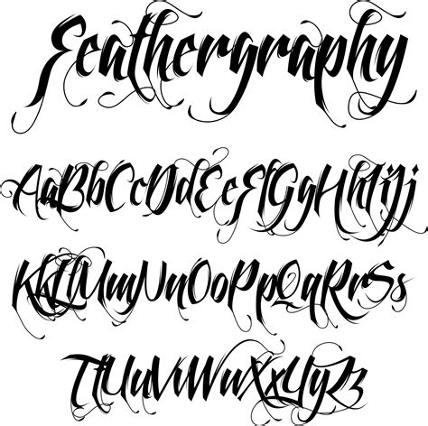 Font Calligraphy Graffiti Alphabet