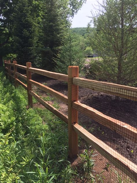 Red Cedar Split Rail Fence Rustic Exterior New York By