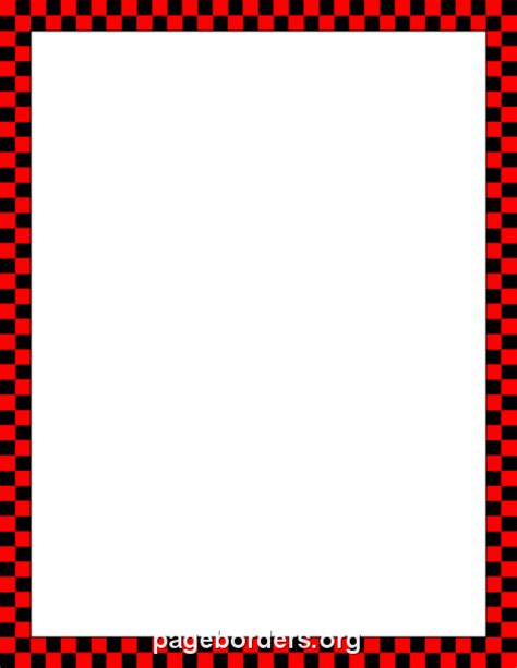 Red And Black Checkered Border Clip Art Page Border And Vector Graphics