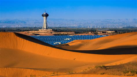 Stunning View Of Chinas Fourth Largest Desert Cgtn