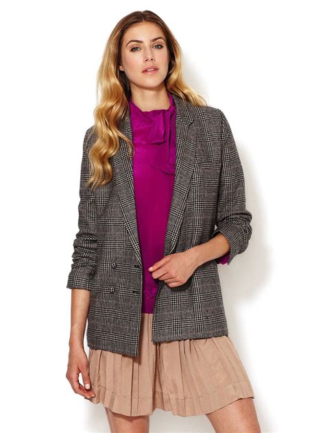 Double Breasted Houndstooth Blazer By KULE At Gilt Houndstooth Blazer