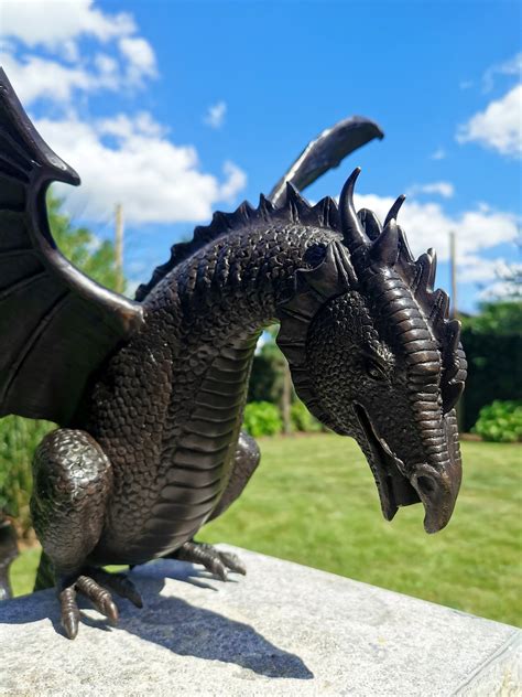 Large Bronze Dragon Garden Statue Fountain Garden Spitter