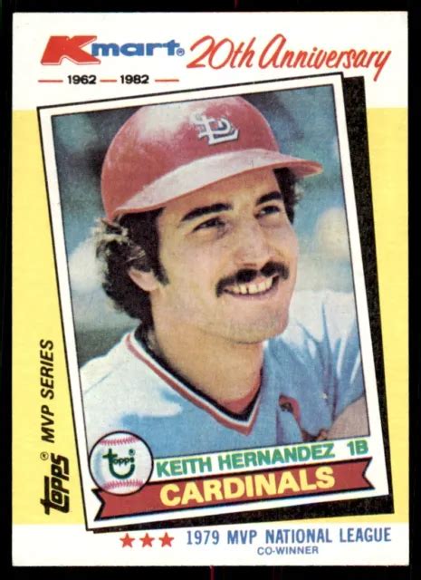 1982 Topps Kmart 20e Anniversaire Keith Hernandez St Louis Cardinals