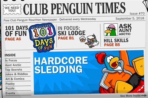 And you will be assigned. New Newspaper - Issue #70 | Club Penguin Rewritten Cheats™