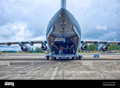 A C 17 Globemaster Iii Based Out Of Mcchord Afb Has Main Cargo Door
