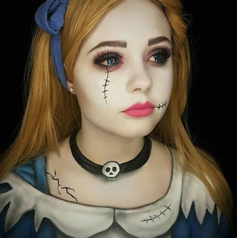 Pin By Jessica Ocegueda On Alice In Wonderland Doll Makeup Halloween