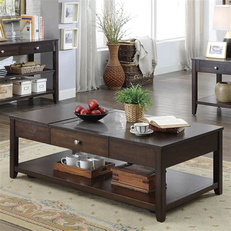 Espresso Coffee Table And End Tables Includes End Table