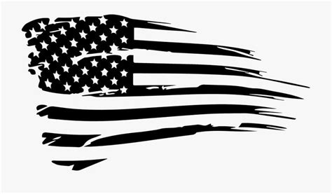 American Flag Flag Clipart Black And White