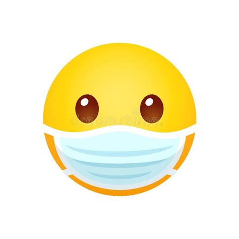 Emoji In Face Mask Yellow Emoji In Face Mask Disease Protection And