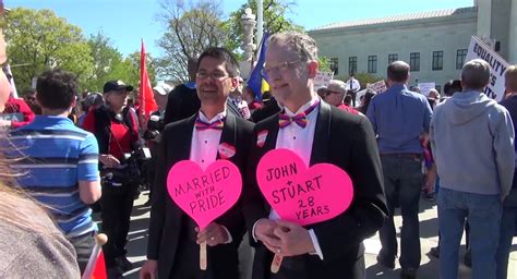 Same Sex Marriage Advocates And Protesters Descend Upon Supreme Court