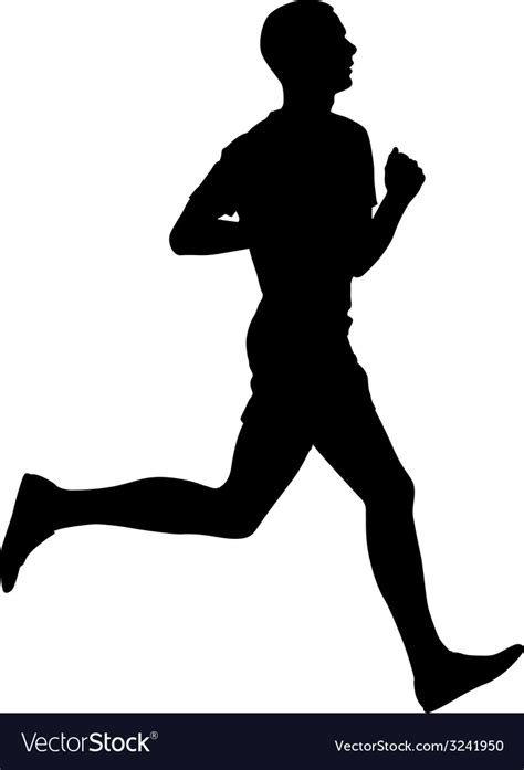 silhouettes runners on sprint men royalty free vector image