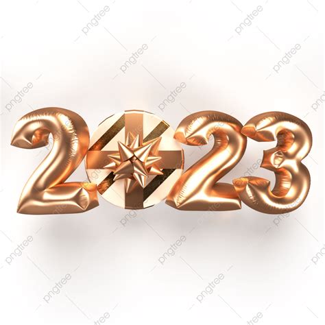 New Year 2023 Greeting Illustration With Date And T Box 3d Render