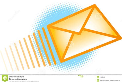 Sending Email Envelope stock vector. Image of icon, open - 4795128