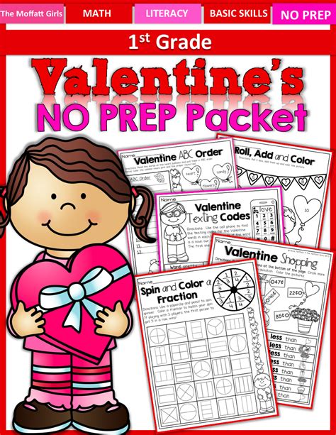 Valentine's NO PREP packet for 1st Grade! This packet is ...