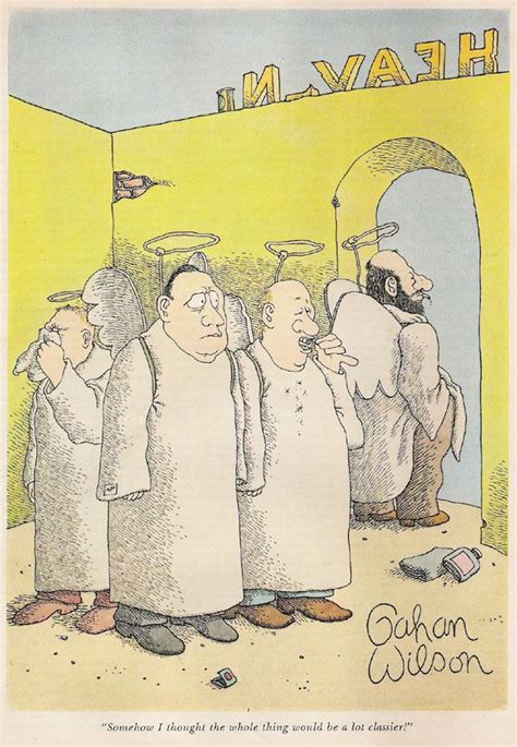An Old Cartoon Shows Men Standing In Front Of A Mirror With Halos On