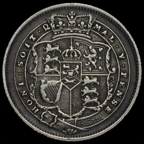 1820 George Iii Milled Silver Shilling
