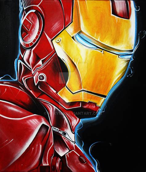Iron Man Acrylic Painting By Roxyms On Deviantart Iron Man Painting