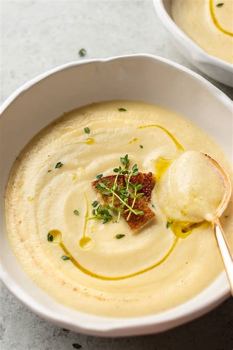 Easy Creamy Cauliflower Soup • Salt And Lavender